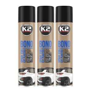 3x K2 Bono plastmasinių ir guminių detalių polirolis bamperio valiklis 300ml