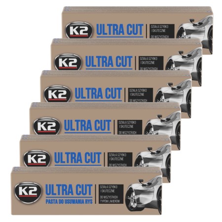 6x K2 Ultra Cut stipraus poveikio automobilinis kėbulo polirolis įbrėžimų šalinimas 100g