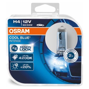 Automobilinės lemputės H4 60/55W Osram Cool Blue Intense 2 vnt.
