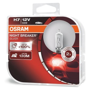 Automobilinės lemputės H7 55W Osram Night Breaker Silver 2 vnt.