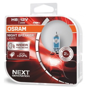 Automobilinės lemputės H8 35W Osram Night Breaker Laser 2 vnt.