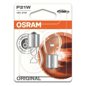 Automobilinės lemputės P21W 21W BA15S Osram Original 2 vnt.