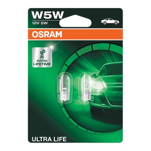 Automobilinės lemputės W5W 5W Osram Ultra Life 2 vnt.