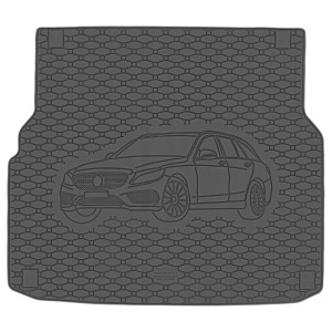Guminis bagažinės kilimėlis Mercedes C-klasė W205 (2014➝) Universalas Rigum