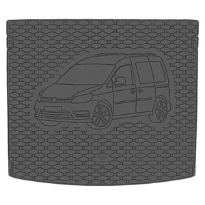 Guminis bagažinės kilimėlis Volkswagen Caddy III 2K (2003-2015) 5 vietų Rigum