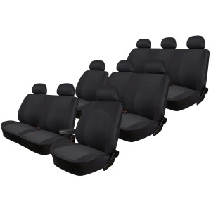 Modeliniai sėdynių užvalkalai Citroen Spacetourer (2016➝) 9 vietų medžiaginiai 3 eilėje vientisa sėdynė