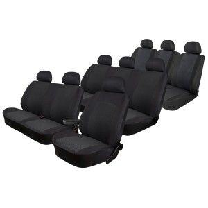 Modeliniai sėdynių užvalkalai Fiat Talento (2016➝) 9 vietų medžiaginiai atskiros sėdynės 3 eilėjė