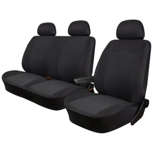 Modeliniai sėdynių užvalkalai Ford Transit (2014➝) 3 vietų medžiaginiai