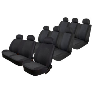 Modeliniai sėdynių užvalkalai Ford Transit / Tourneo Custom (2012➝) 9 vietų medžiaginiai