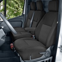 Modeliniai sėdynių užvalkalai Mercedes Sprinter III W907 W910 (2018➝) 3 vietų priekiniai medžiaginiai