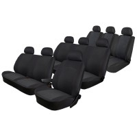 Modeliniai sėdynių užvalkalai Nissan NV300 (2016➝) 9 vietų medžiaginiai atskiros sėdynės 3 eilėjė