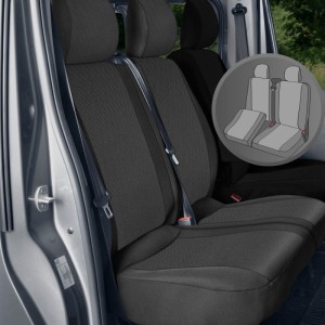 Modeliniai sėdynių užvalkalai Nissan NV300 (2016➝) dvivietė pakeliama keleivio sėdynė medžiaginiai