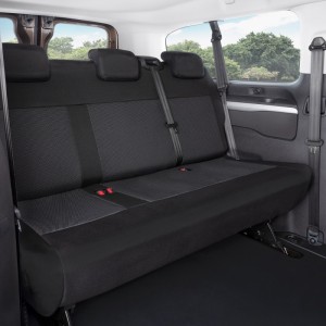 Modeliniai sėdynių užvalkalai Opel Vivaro C (2019➝) 3 vietų galiniai vientisi medžiaginiai