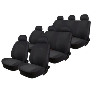 Modeliniai sėdynių užvalkalai Peugeot Traveller (2016➝) 8 vietų medžiaginiai vientisa sėdynė 3 eilėje