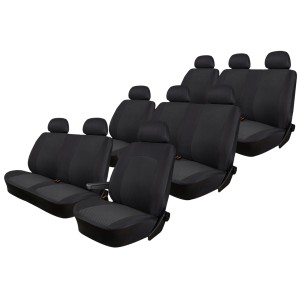 Modeliniai sėdynių užvalkalai Peugeot Traveller (2016➝) 9 vietų medžiaginiai 3 eilėje sėdynės 2+1