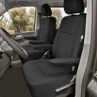 Modeliniai sėdynių užvalkalai Volkswagen Transporter Caravelle Multivan T5 (2003-2015) 2 vietų priekiniai medžiaginiai