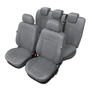 Sėdynių užvalkalai Nissan Tiida II (2011➝) komplektas Alcantara pilki