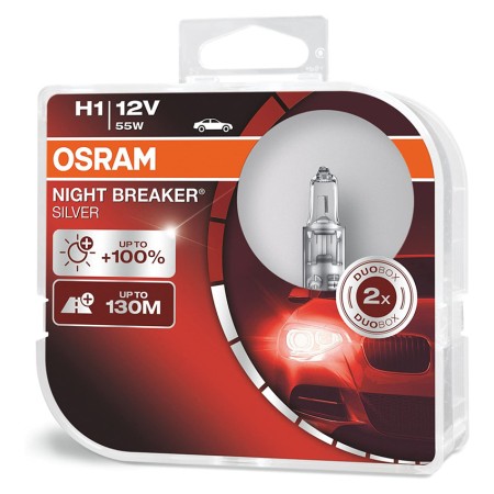 Automobilinės lemputės H1 55W Osram Night Breaker Silver 2 vnt.