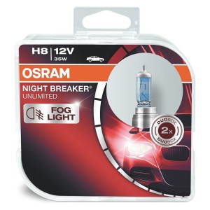 Automobilinės lemputės H8 35W Osram Night Breaker Unlimited 2 vnt.