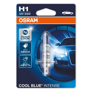 Automobilinė lemputė H1 55W Osram Cool Blue Intense