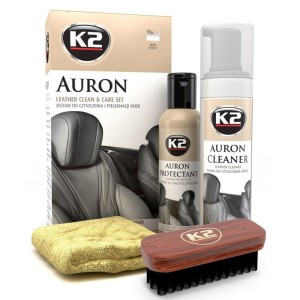 K2 Auron odos valymo priemonė valiklis odinių sėdynių priežiūros rinkinys 200ml+150ml