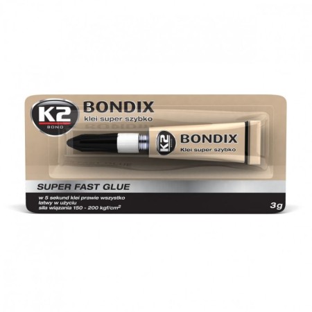 K2 Bondix Super Fast Glue greito veikimo sekundiniai klijai 3g